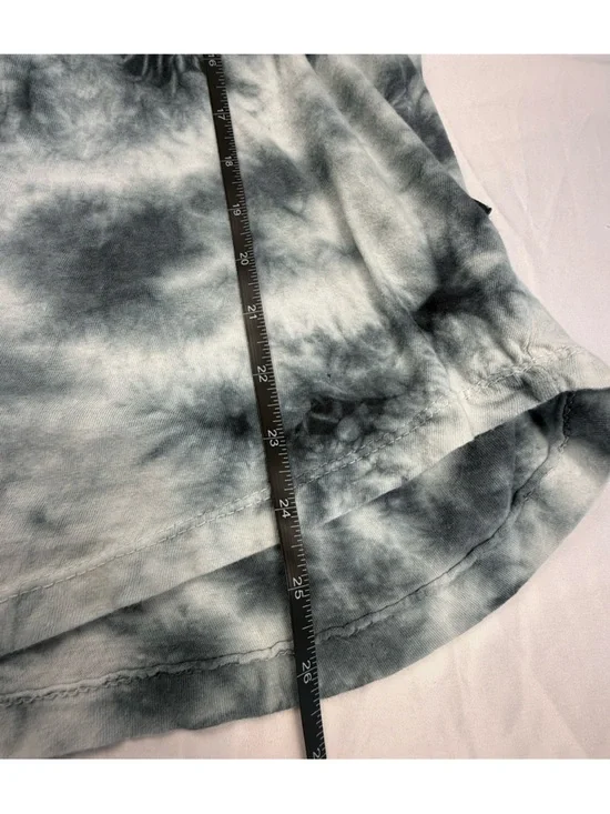 DIKOTOMY Savage Graphic Tie Dye Hoodie T-Shirt Short Sleeve Gray Black M - Picture 7 of 8